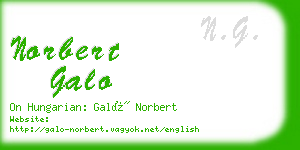 norbert galo business card